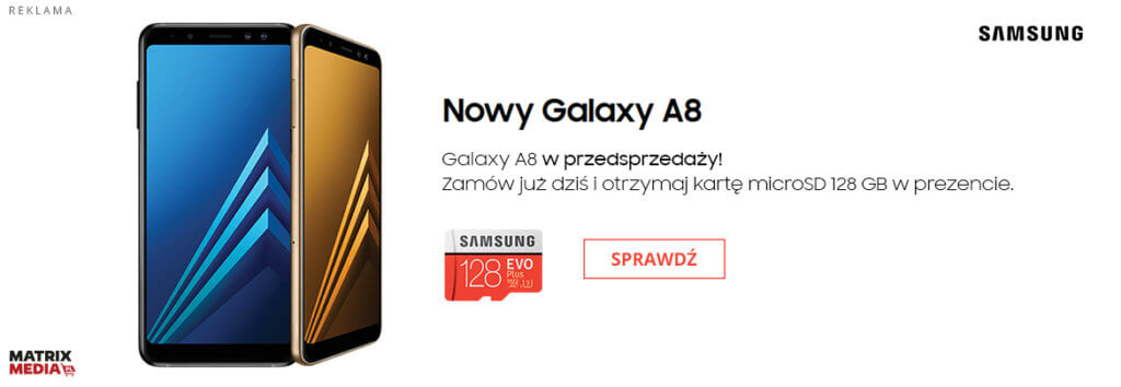 Zamów samsunga galaxy a8 w przedsprzedaży już dziś w matrixmedia.pl