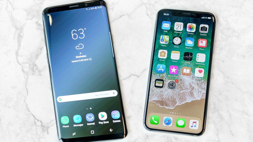 iphone x vs samsung galaxy s9